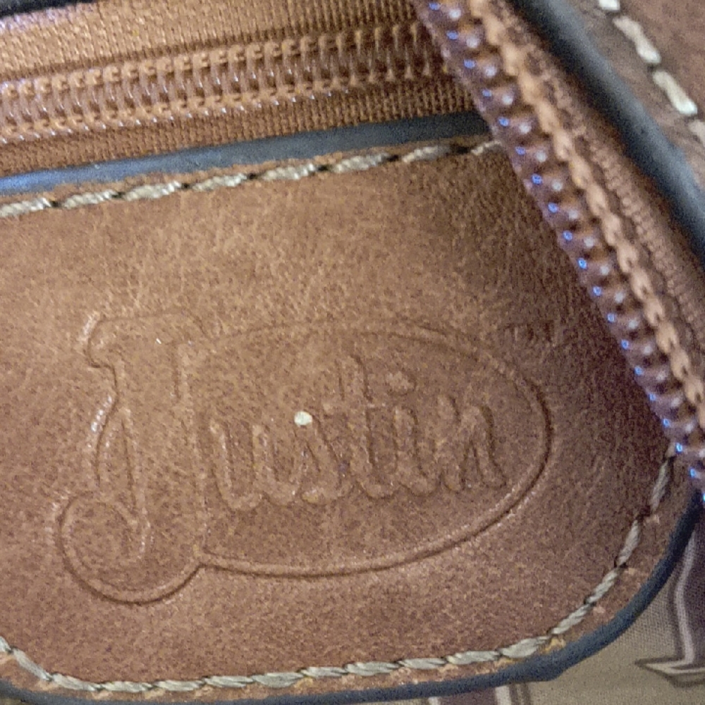 Justin Boots Tan Leather Handbag - Picture 13 of 15